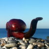 Tobacco Smoking Pipe - Neanderthal Skull - Briar Wood by Oguz Simsek