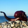 Tobacco Smoking Pipe - Neanderthal Skull - Briar Wood by Oguz Simsek