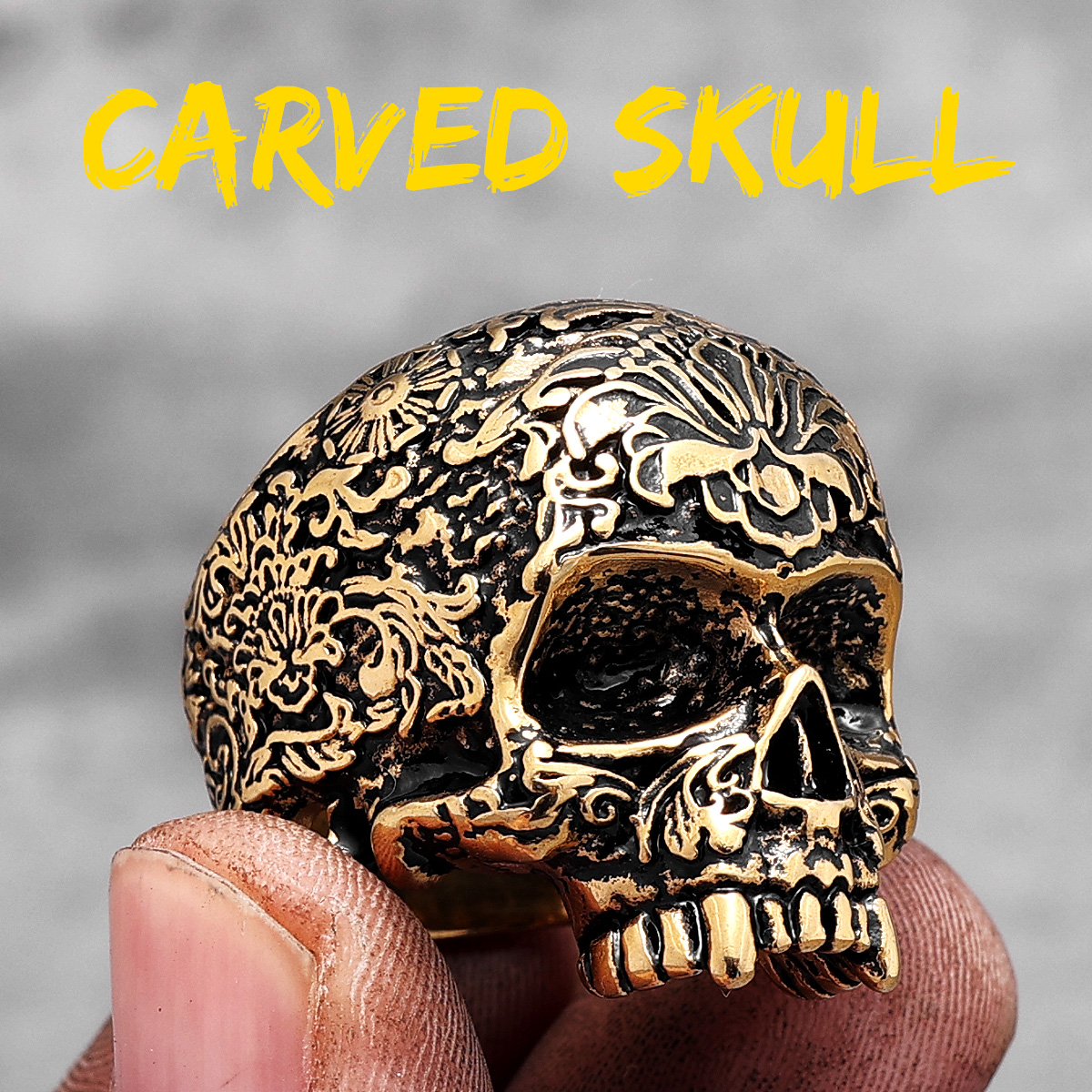 R746-Carved Skull-G