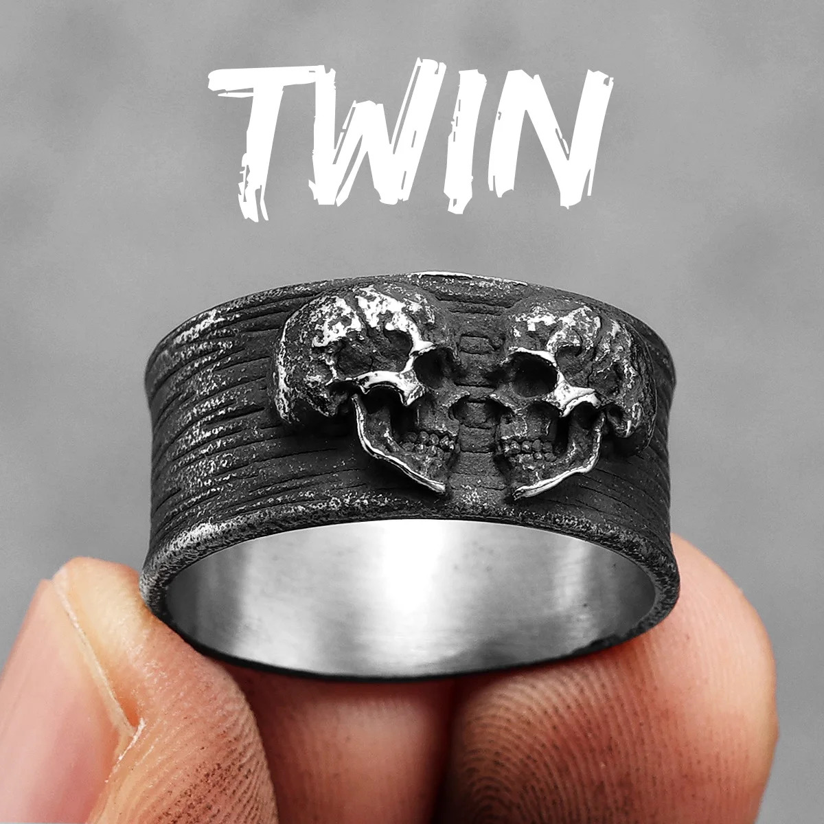 SCULPT RINGS™ Twin Skull Couple Stainless Steel Men Women Ring 