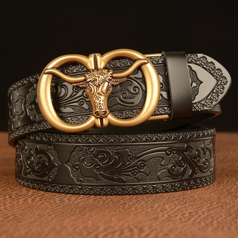 Gold buckle black