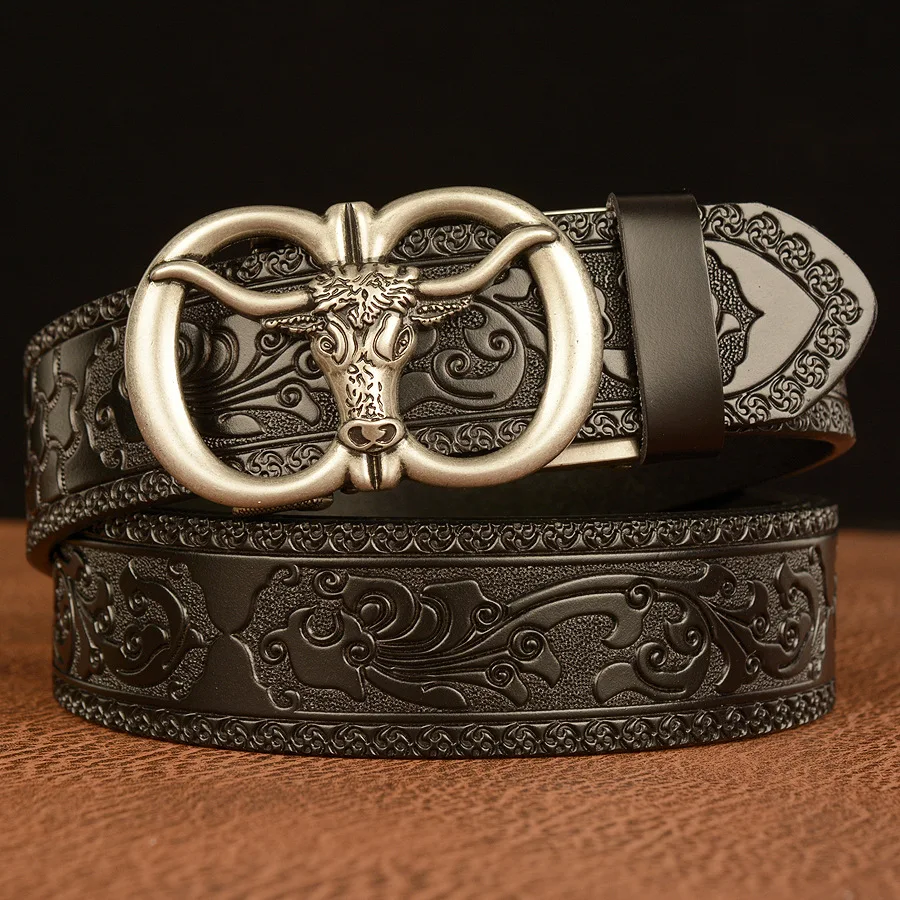 Silver buckle black